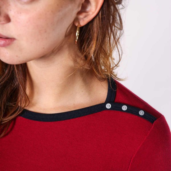 ella shirt burgundy