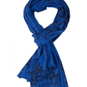 RW sjaal Marmer royal blue