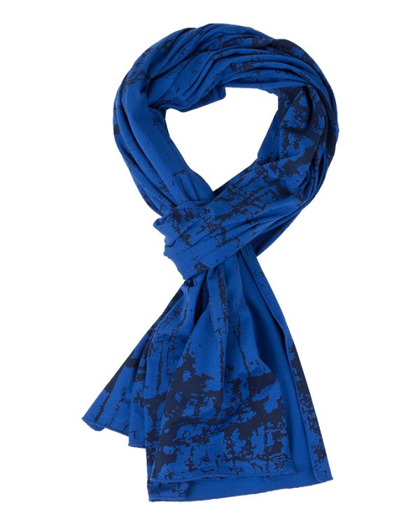 RW sjaal Marmer royal blue